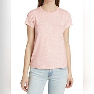 Rag & Bone Floral Organic Cotton T-Shirt in Pink Multi, Size X-Smal